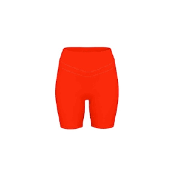 Vibrant Red Women's Bike Shorts - Picture 2 of 4